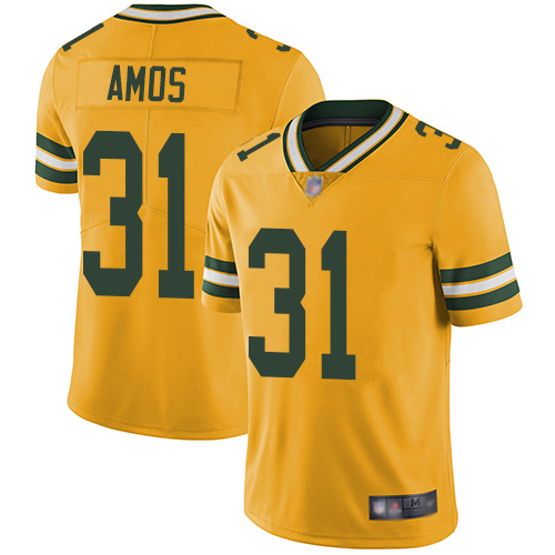 Green Bay Packers Limited Gold Men #31 Amos Adrian Jersey Nike NFL Rush Vapor Untouchable